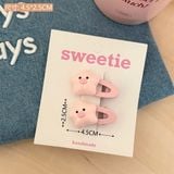  Set 2 kẹp sao béo heo hồng 