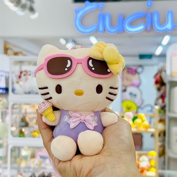  Móc khoá Hello Kitty bông cầm kem 