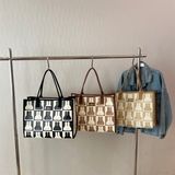  Túi tote dày thỏ caro 40x31x18cm 