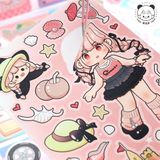  Set Sticker stylist bé gái Telado 8 trang + 8 card 
