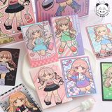  Set Sticker stylist bé gái Telado 8 trang + 8 card 