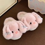  Dép lông thỏ tai dài nơ 