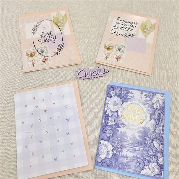  Thiệp lớn cao cấp kèm bao thư KIM A6 