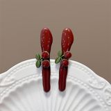  Kẹp tóc đỏ đun cherry 