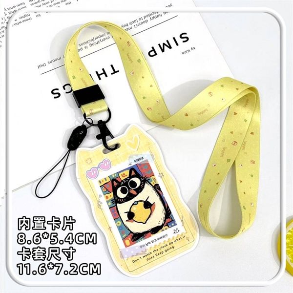  Dây đeo thẻ Mèo viền sóng 