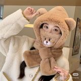  Mũ bông gấu + khẩu trang 