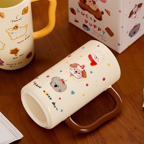  Cốc cún dài quai màu 410ml 