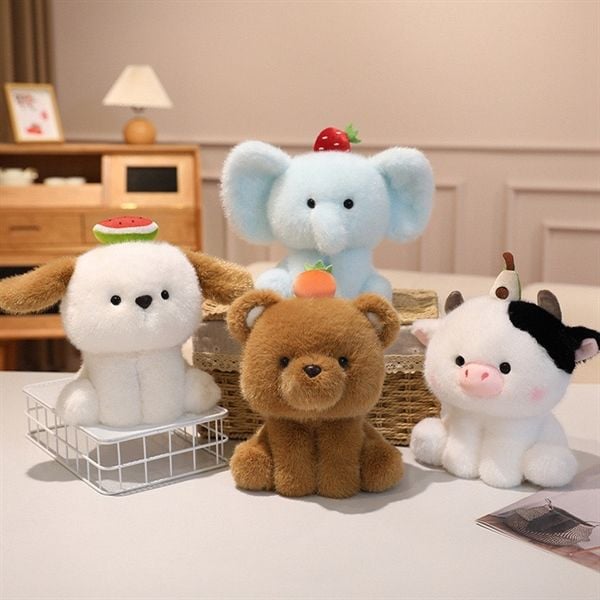  Thú bông đội trái cây 20cm 