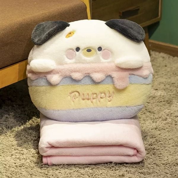 Gối kèm chăn thú kem chảy 40cm 