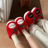  Dép lông mèo táo đỏ 