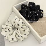  Scrunchies voan nơ đen nhí 