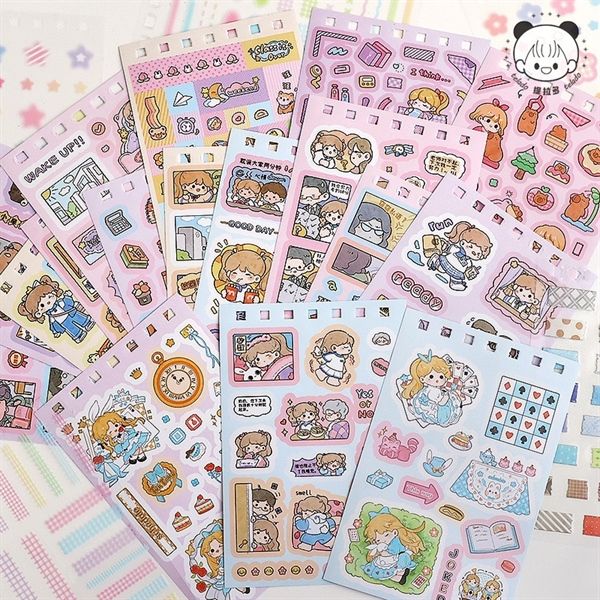  Sổ Sticker 63 tờ Telado bé gái gấu 