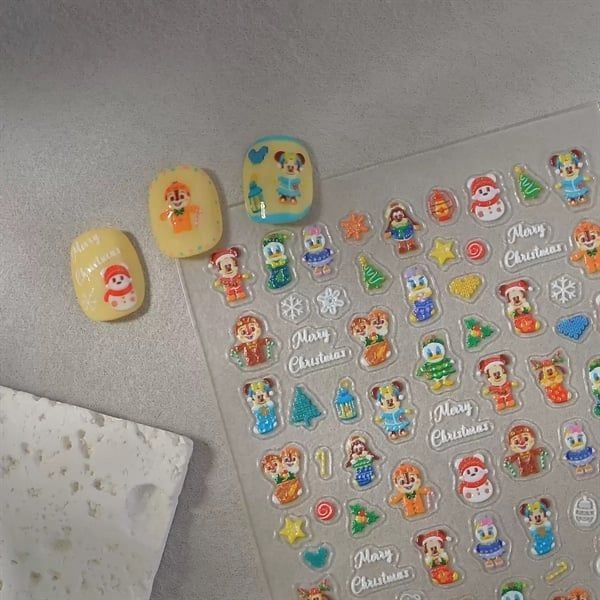  Sticker dán móng Disney Giáng Sinh 