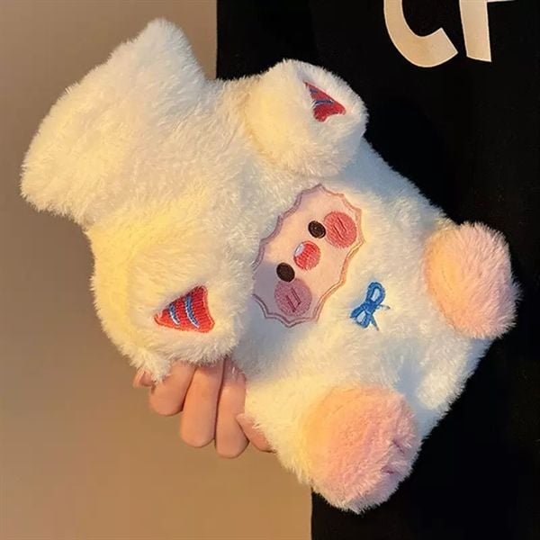  Túi chườm lông cừu đeo nơ 800ml 