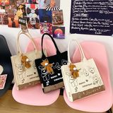  Túi tote cứng vuông Teddy 