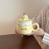  Cốc sứ thú pudding dâu 500ml 