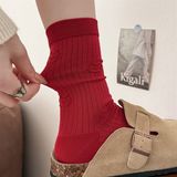  Tất Tom's family tone đỏ hình nổi nhí 