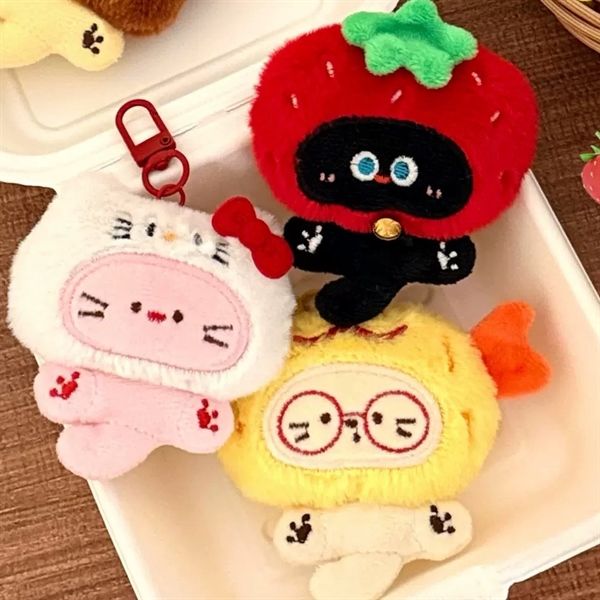  Móc khoá cún mèo đội mũ cosplay 