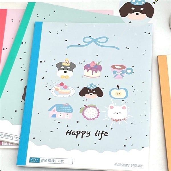  Vở thú bánh ngọt Happy Life B5 30 Trang 