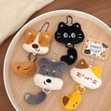  Móc khoá bông mèo đuôi béo 