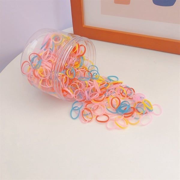  Hộp chun tròn cao su buộc tóc 