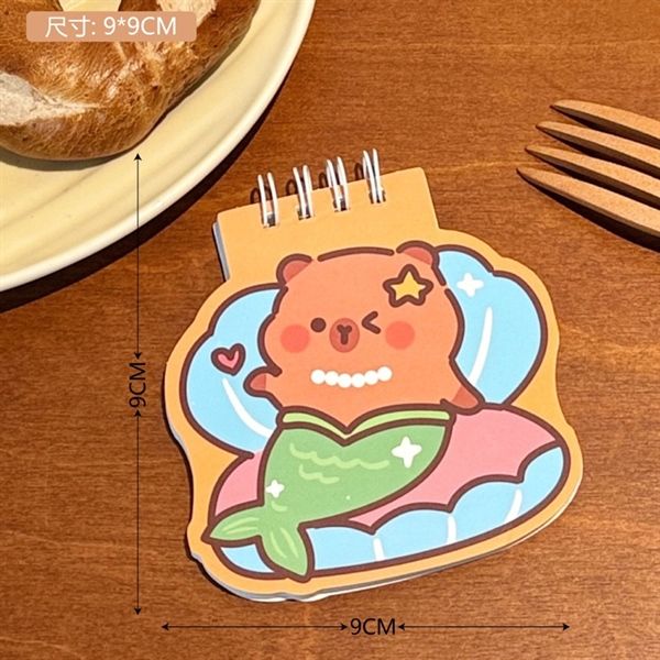  Sổ lò xo mini Capybara đồ ăn 