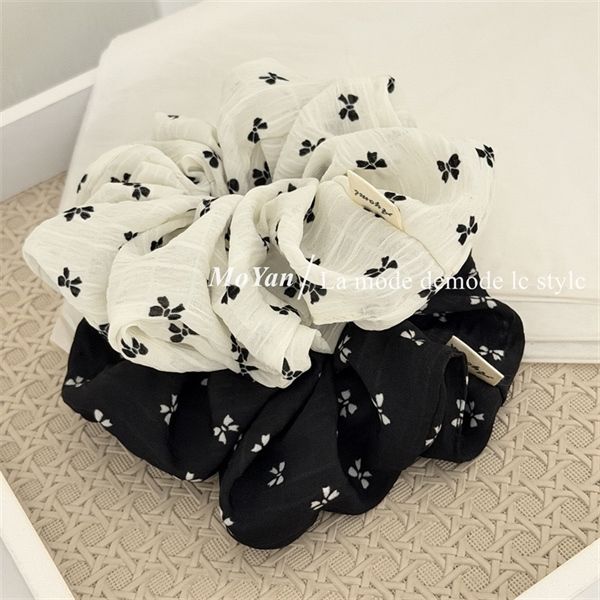  Scrunchies voan nơ đen nhí 