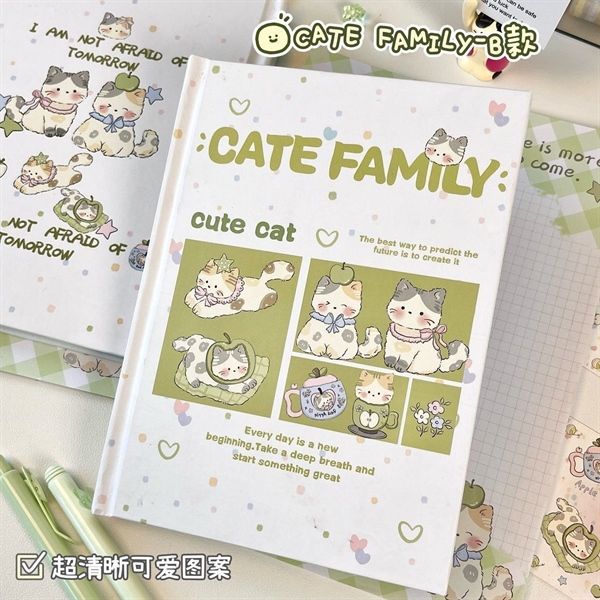  Sổ mèo táo xanh A5 bìa cứng 