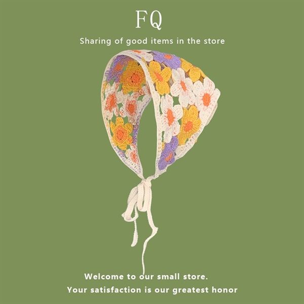  Khăn tam giác trùm đầu Hoa nhiều màu 3 