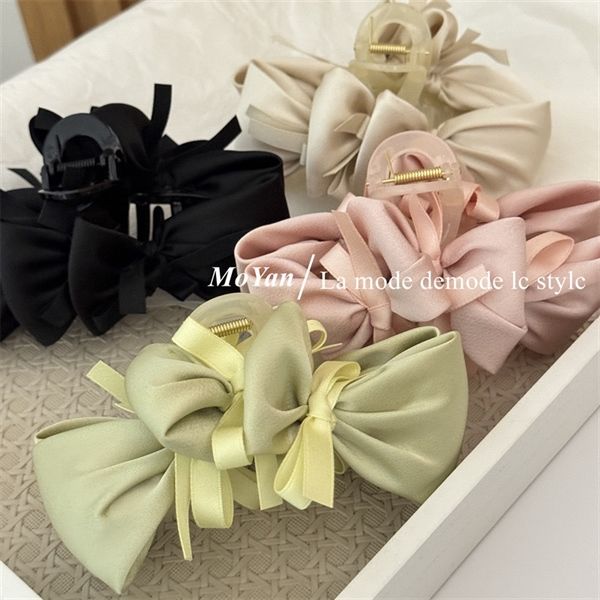  Kẹp càng cua nơ cánh phồng mix nơ mảnh 