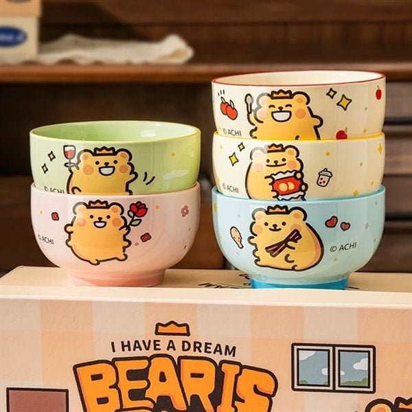  Set 5 bát con Bear is Bug 