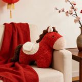  Ngựa bông đỏ lông xù 