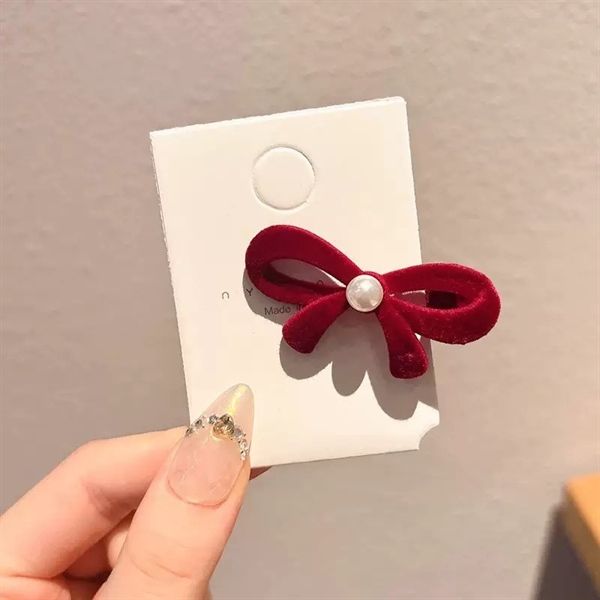  Kẹp nơ nhung form cứng nhỏ 