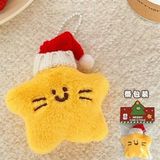  Móc khoá bông sao vàng mũ Giáng Sinh 