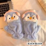  Set khăn găng tay cánh cụt tai nghe hồng 