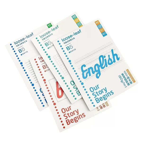  Vở Loose Leaf B5 bìa slogan 50 tờ 