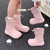  Ủng trơn dây rút cổ 