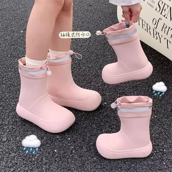  Ủng trơn dây rút cổ 