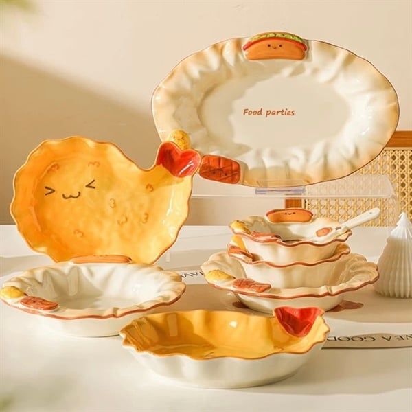  Set bát đĩa hình đồ ăn 