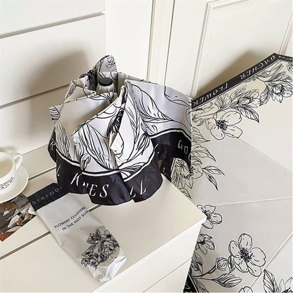  Ô tự động Hoa viền đen 