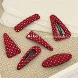  Kẹp mái đỏ chấm bi 