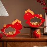  Ngựa gỗ bụng thỏi vàng decor Tết 