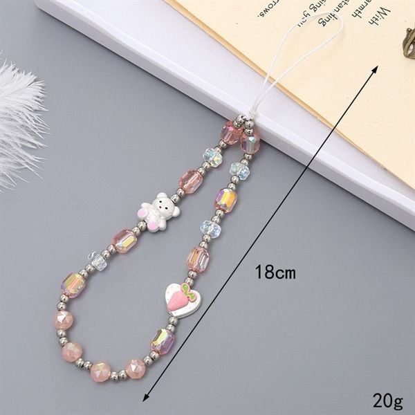  Dây charm đeo điện thoại gấu carrot 