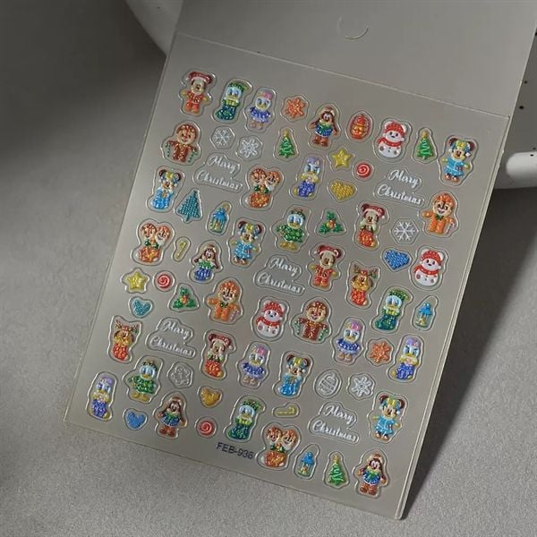 Sticker dán móng Disney Giáng Sinh 