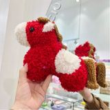  Ngựa bông đỏ lông xù 