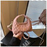  Túi da mini hồng vân thừng 