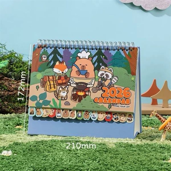  Lịch để bàn Capybara cắm trại 