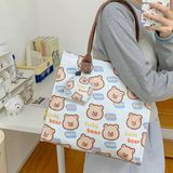  Túi tote cứng vuông kèm móc khoá 