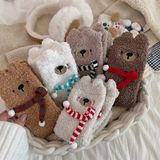  Tất bông Wennie Oni gấu quàng khăn 