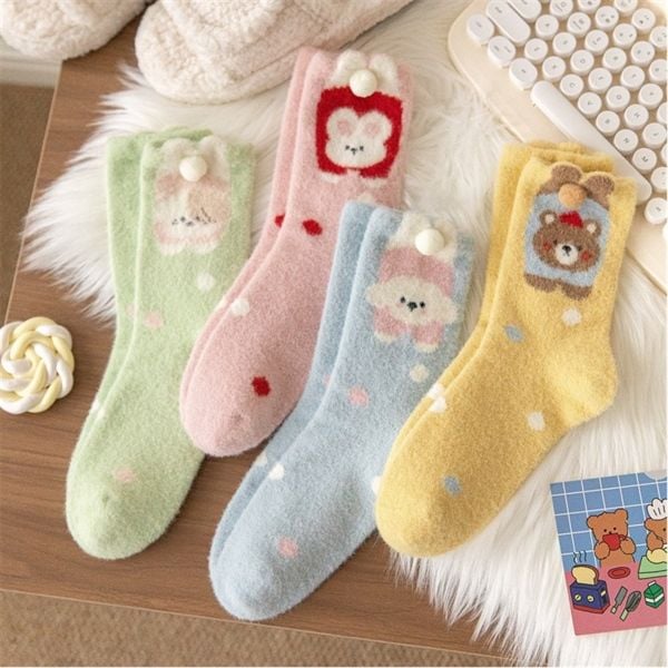  Tất Alice & Andy bông thú đuôi bông 